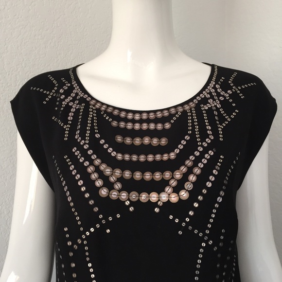 Hugo boss sequin embellished black dress - Picture 3 of 8